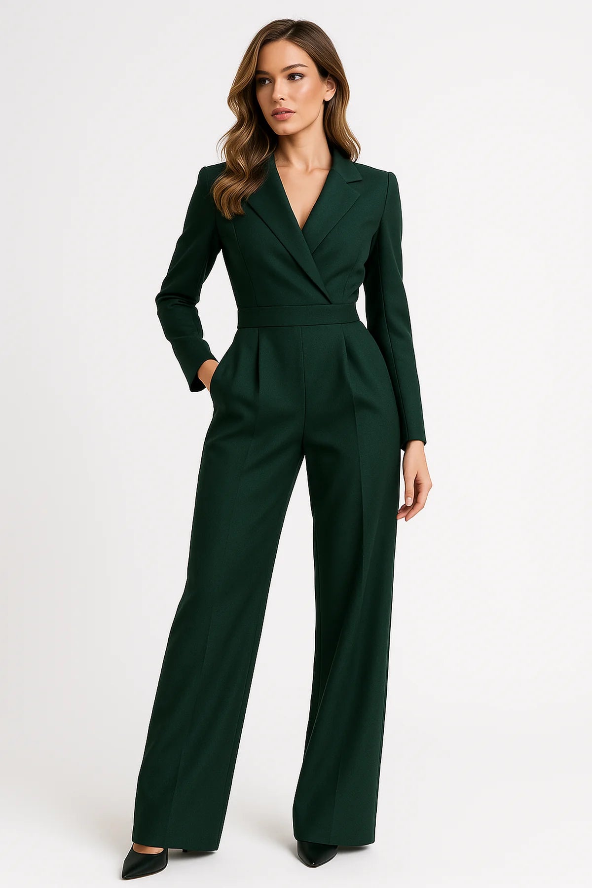 Combinaison Pantalon Élégante Effet Cache-Cœur-Gigié