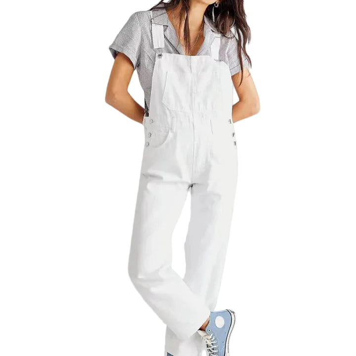 Combinaison salopette en jean pour femme avec bretelles réglables-Jumpsuits for women-Gigié
