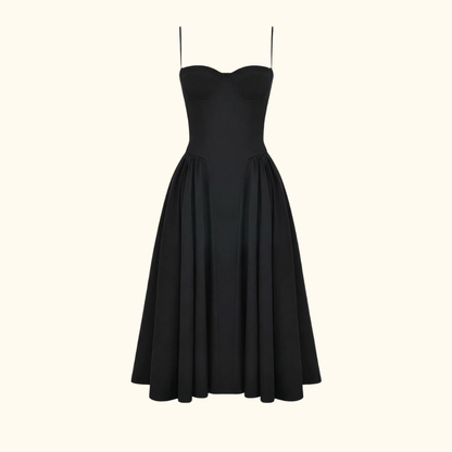 Robe midi femme à motif floral avec fines bretelles