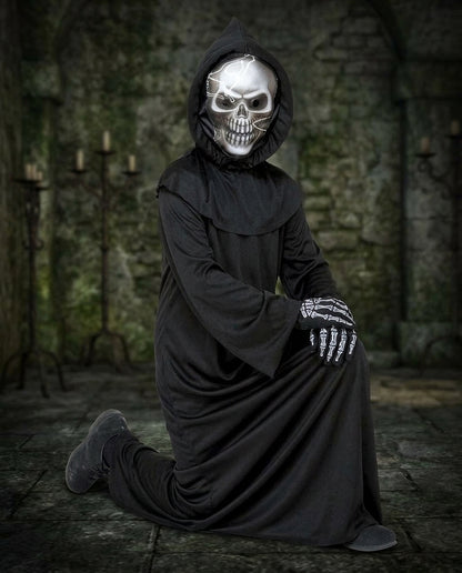Costume d'Halloween unisexe de la Faucheuse avec masque 2