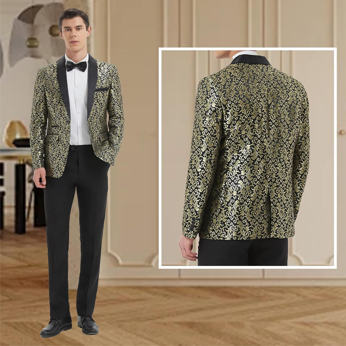 Costume homme à motifs avec veste et pantalon 14