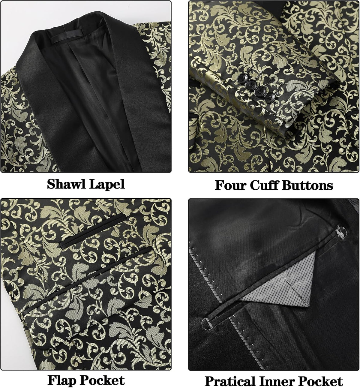 Costume homme à motifs avec veste et pantalon 15