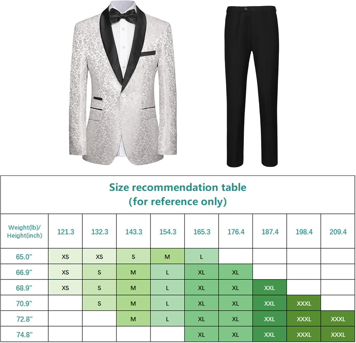 Costume homme à motifs avec veste et pantalon 23