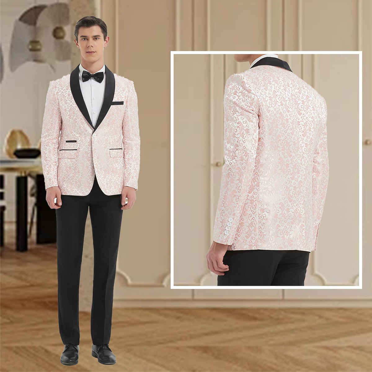 Costume homme à motifs avec veste et pantalon 25