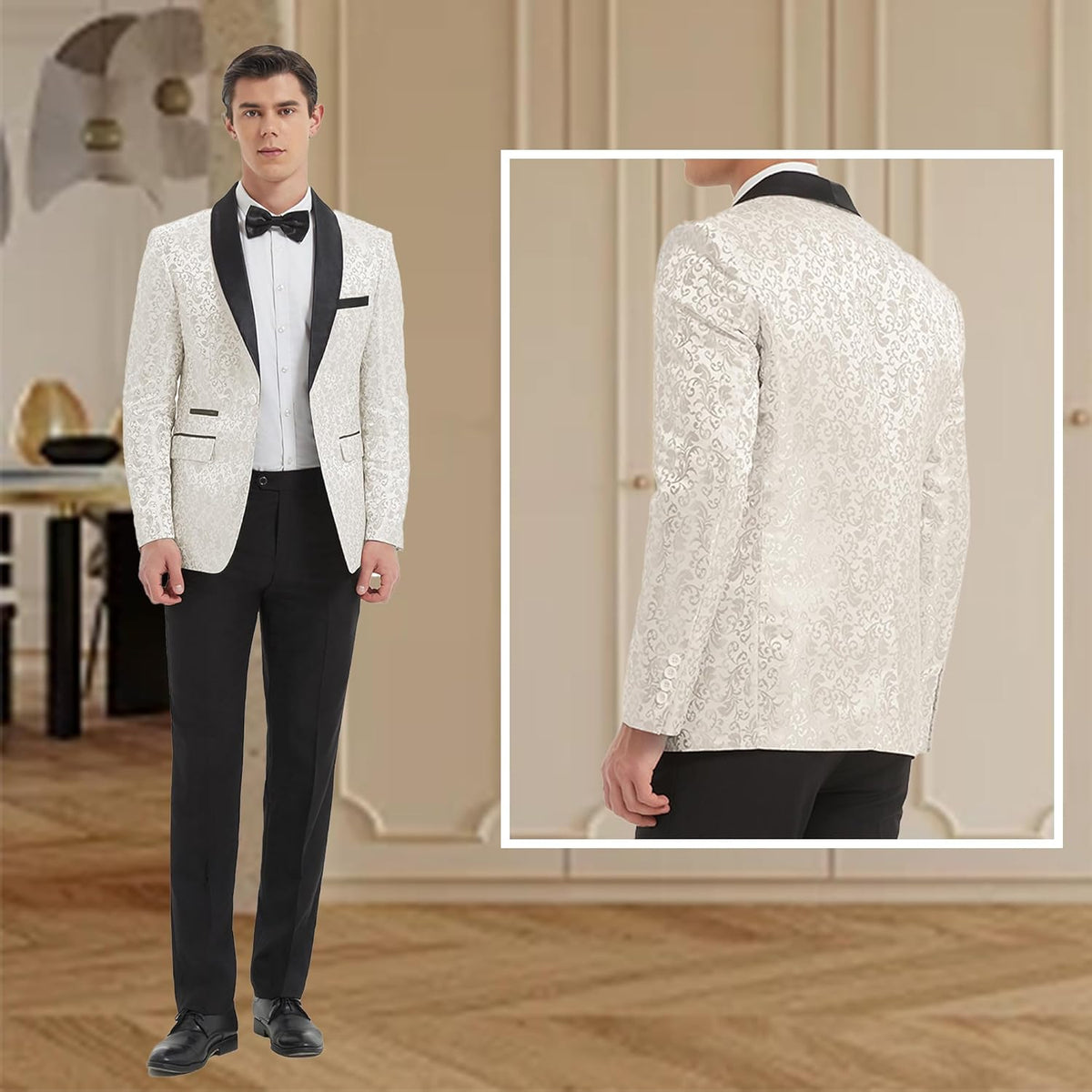 Costume homme à motifs avec veste et pantalon 30