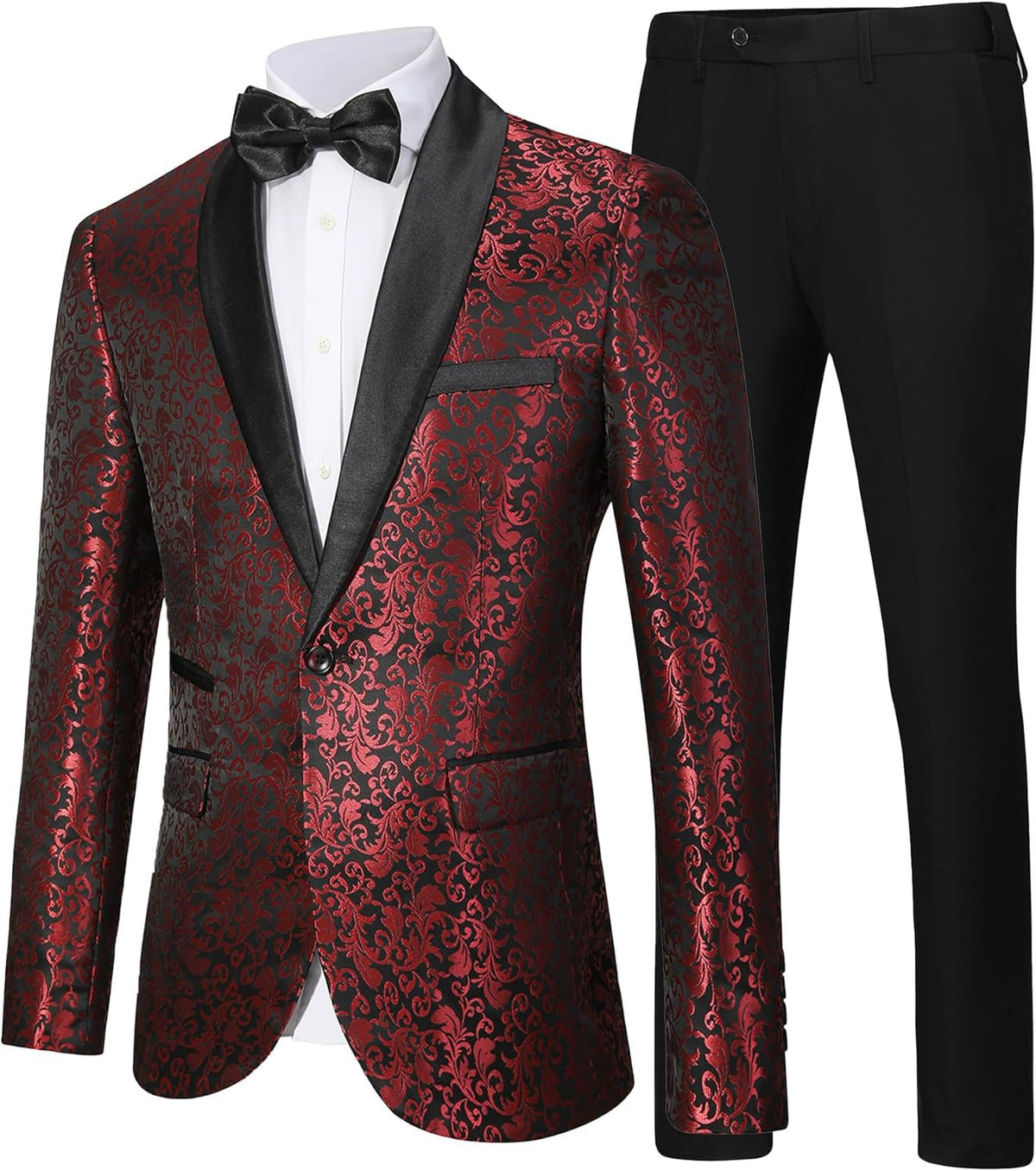 Costume homme à motifs avec veste et pantalon 40