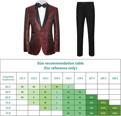 Costume homme à motifs avec veste et pantalon 45