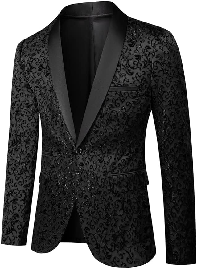 Costume homme à motifs avec veste et pantalon 46