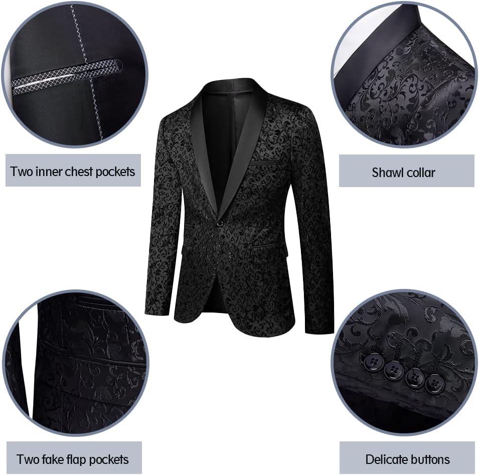 Costume homme à motifs avec veste et pantalon 48