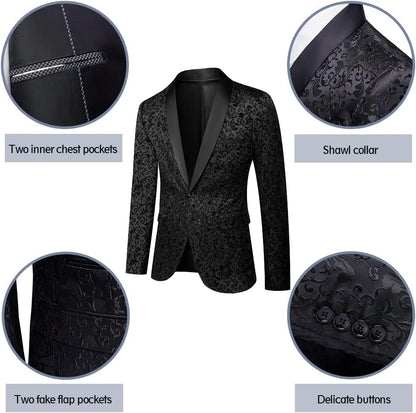 Costume homme à motifs avec veste et pantalon 48