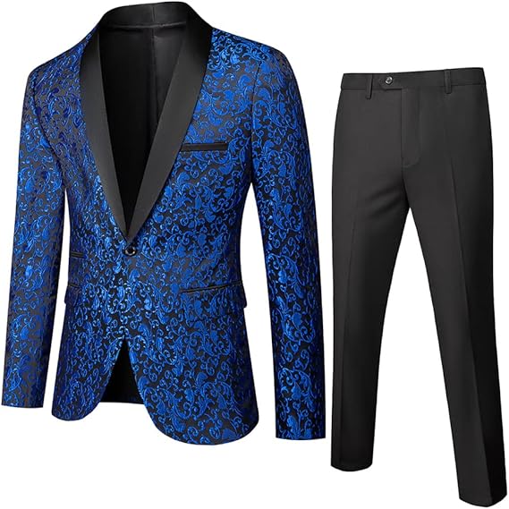 Costume homme à motifs avec veste et pantalon 52