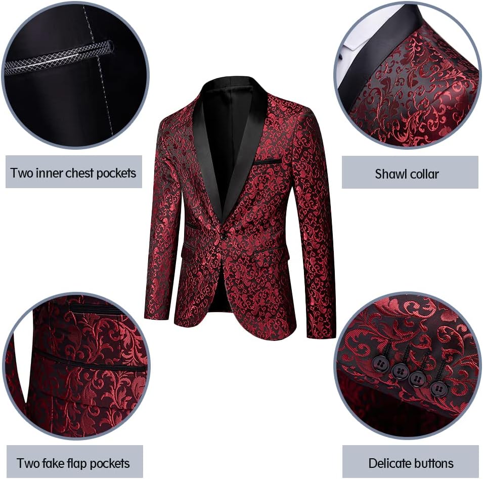 Costume homme à motifs avec veste et pantalon 9