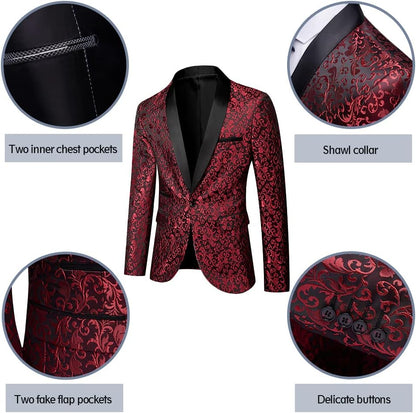 Costume homme à motifs avec veste et pantalon 9