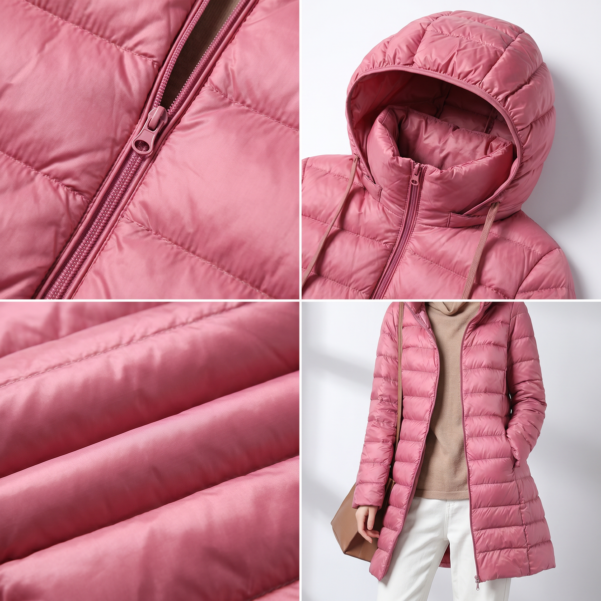Doudoune longue pour femme avec capuche 12