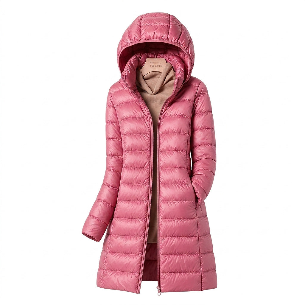 Doudoune longue pour femme avec capuche 2