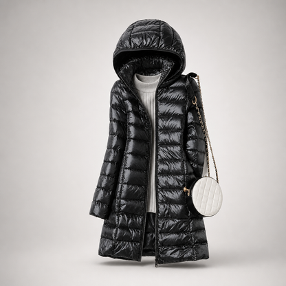 Doudoune longue pour femme avec capuche 4