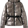 Doudoune matelassée pour femme avec ceinture et capuche 3