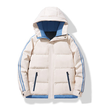 Doudoune pour homme avec capuche et manches à rayures 2