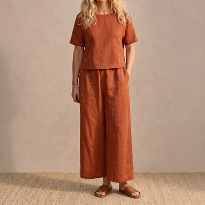 Ensemble coordonné pour femme avec imprimé cernes d'arbre 4