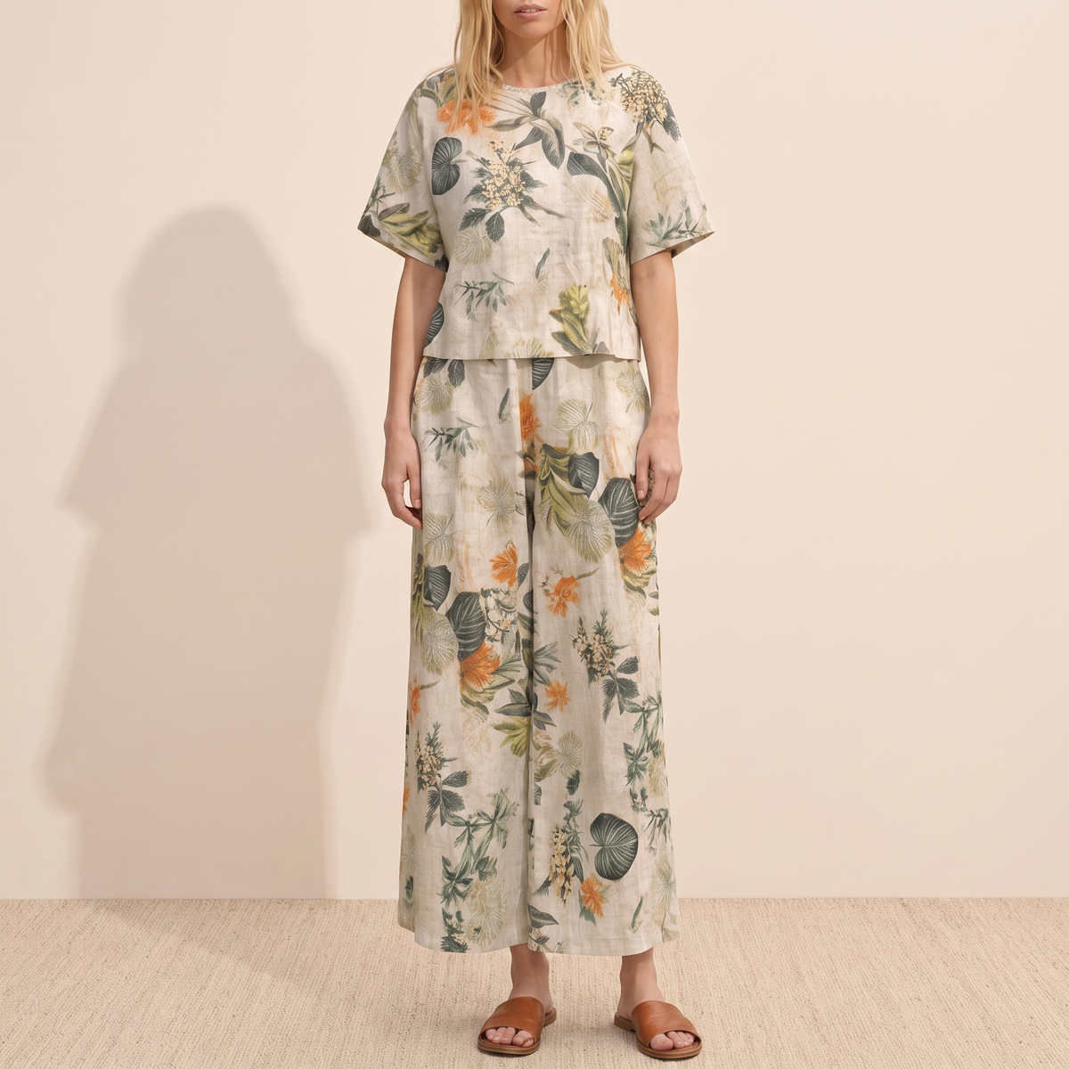 Ensemble coordonné pour femme avec imprimé cernes d'arbre 5