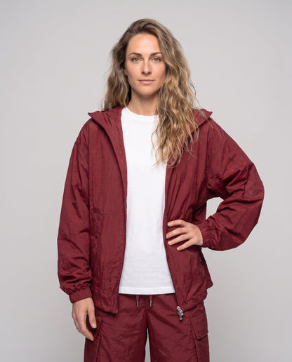 Ensemble coupe-vent zippé à capuche pour femme 10