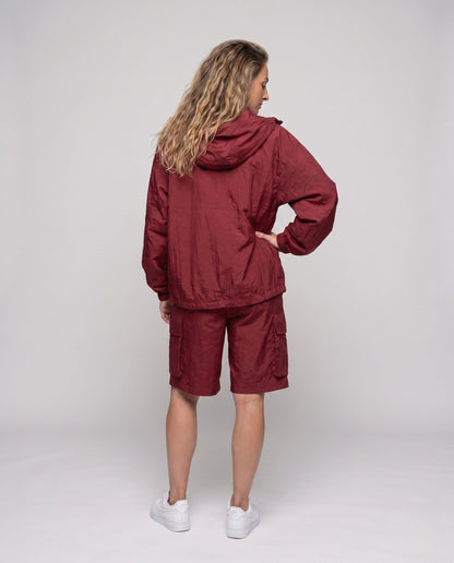 Ensemble coupe-vent zippé à capuche pour femme 12
