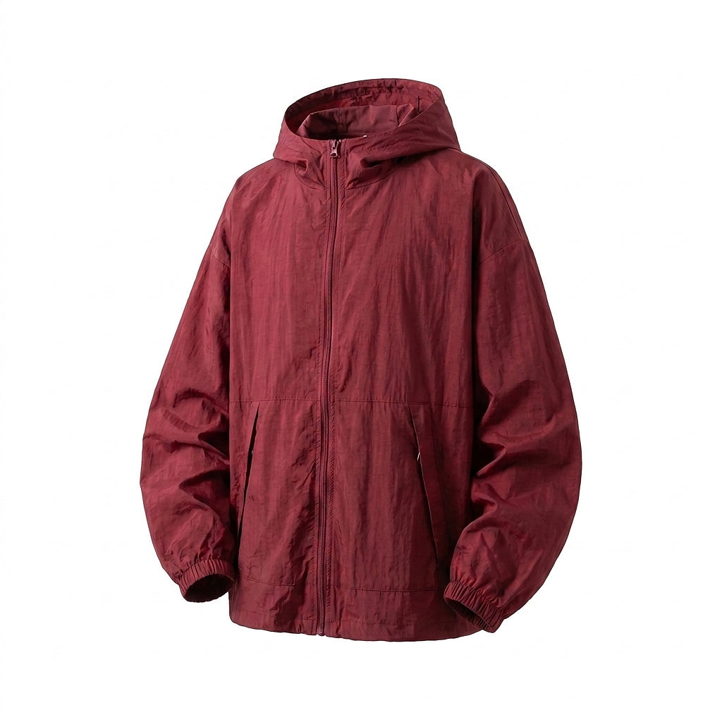 Ensemble coupe-vent zippé à capuche pour femme 2