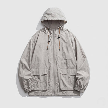 Ensemble coupe-vent zippé à capuche pour femme 5