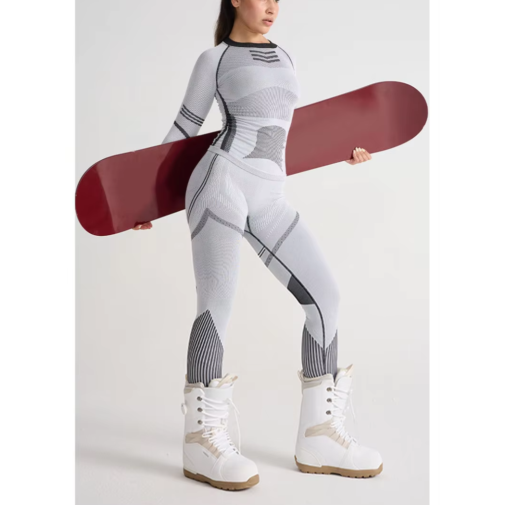 Ensemble de couche de base à manches longues pour femme 3