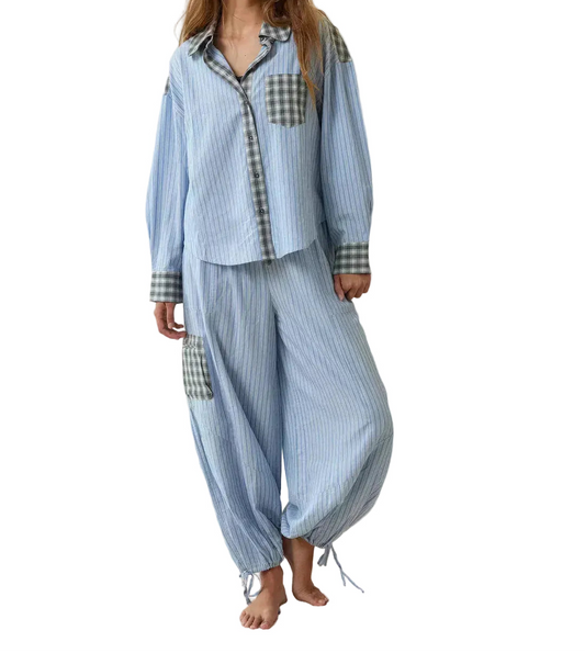 Ensemble Pantalon Femme 2 Pièces À Carreaux-Gigié