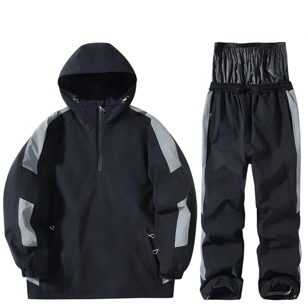 Ensemble de ski unisexe à capuche et demi-zip 12