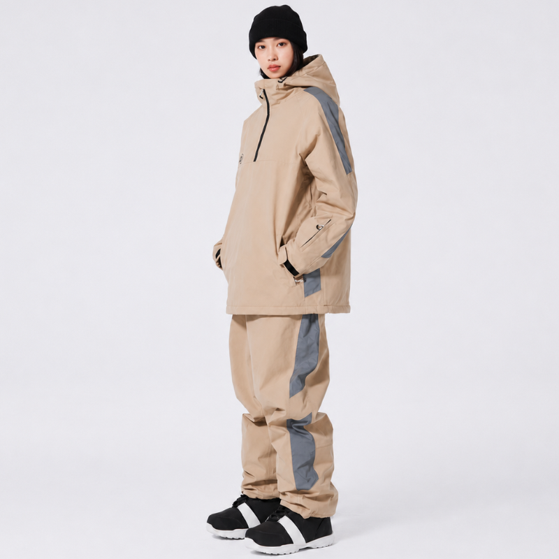 Ensemble de ski unisexe à capuche et demi-zip 2