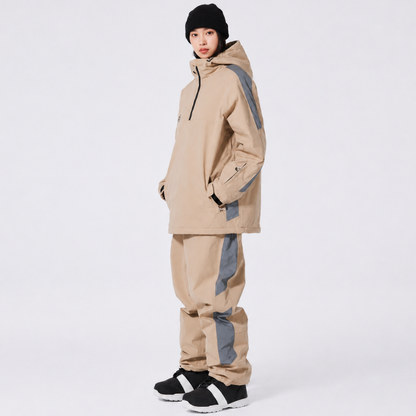 Ensemble de ski unisexe à capuche et demi-zip 2