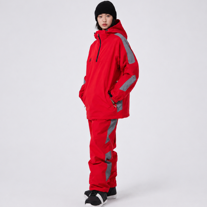 Ensemble de ski unisexe à capuche et demi-zip 4