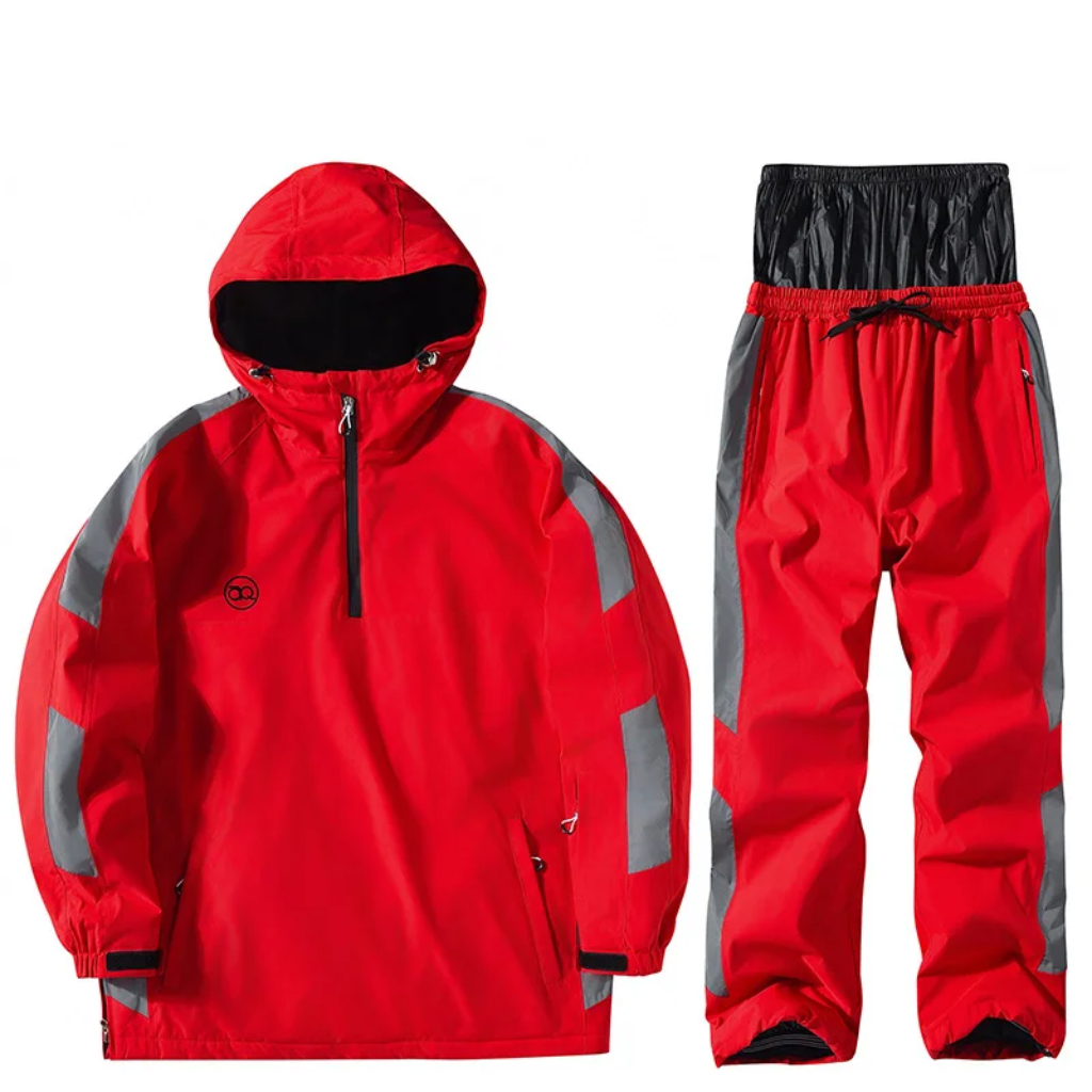 Ensemble de ski unisexe à capuche et demi-zip 6