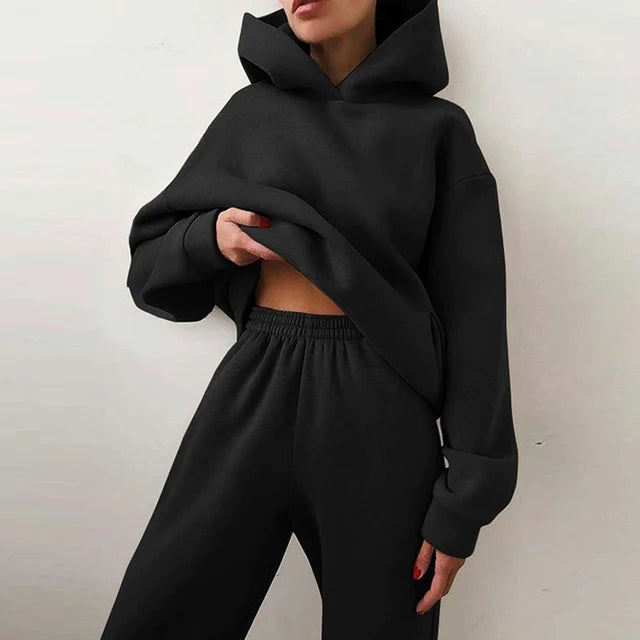 Ensemble survêtement femme avec sweat à capuche et pantalon de jogging 3