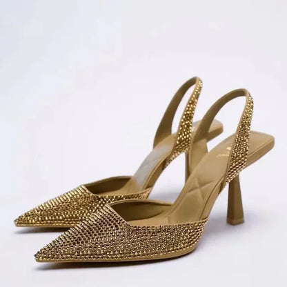 Escarpins Femme Slingback Bout Pointu Talon Fin-Gigié