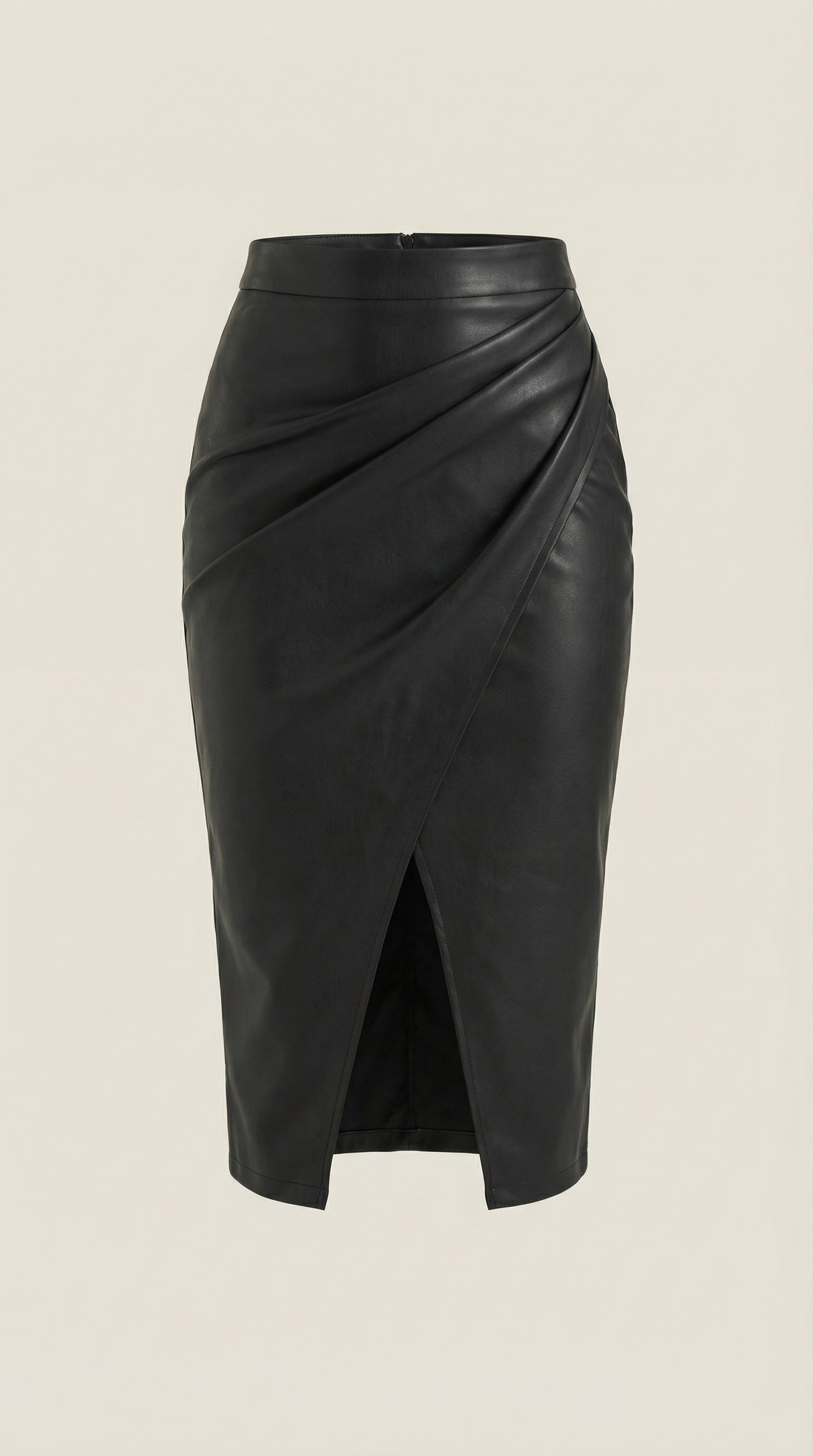 Femme Jupe midi avec drapé et fente frontale 7