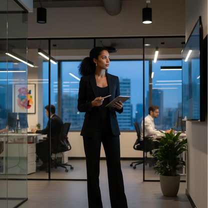 Ensemble blazer et pantalon pour femmes avec fermeture à bouton