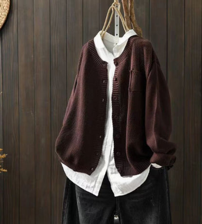 Gilet en maille oversize pour femme avec boutonnage à l'avant 2