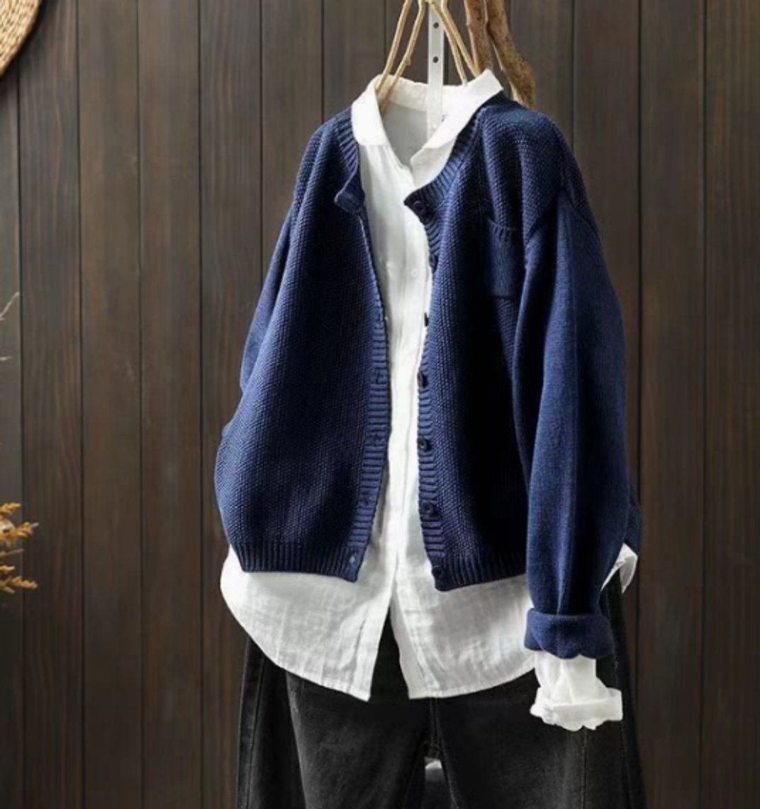 Gilet en maille oversize pour femme avec boutonnage à l'avant 6