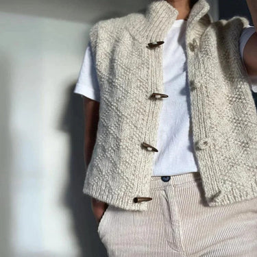 Gilet en maille pour femme avec boutons à bascule 2