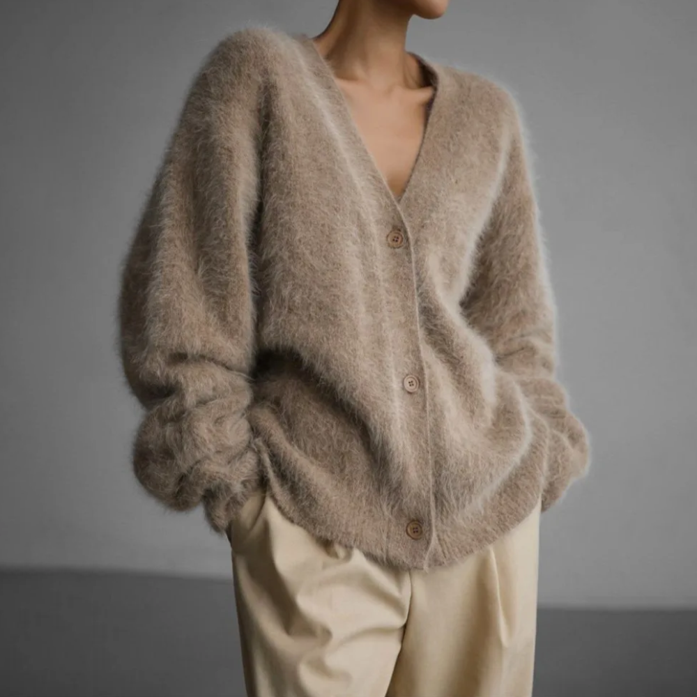 Gilet en maille pour femme avec col en V et boutonnage 6