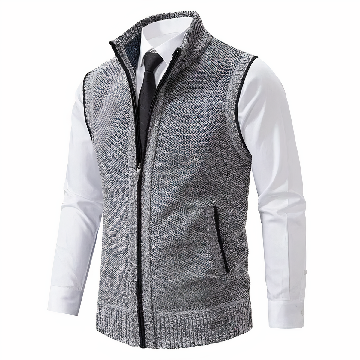 Gilet en maille zippé pour homme 2