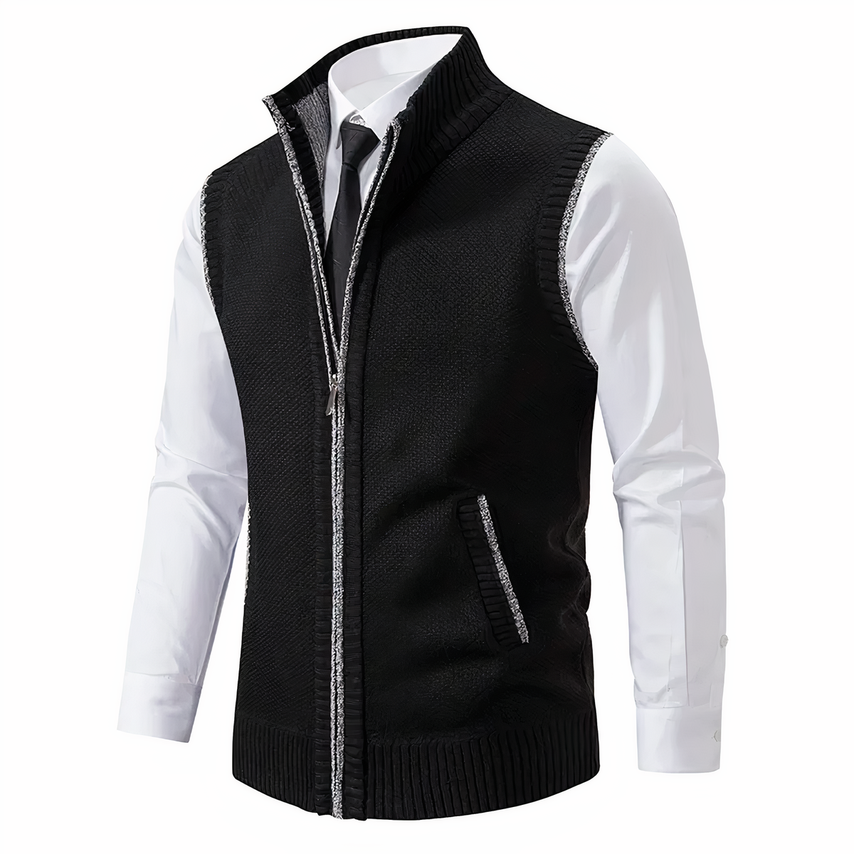 Gilet en maille zippé pour homme 4