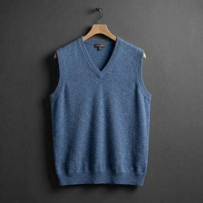 Gilet en tricot à col en V pour homme 2
