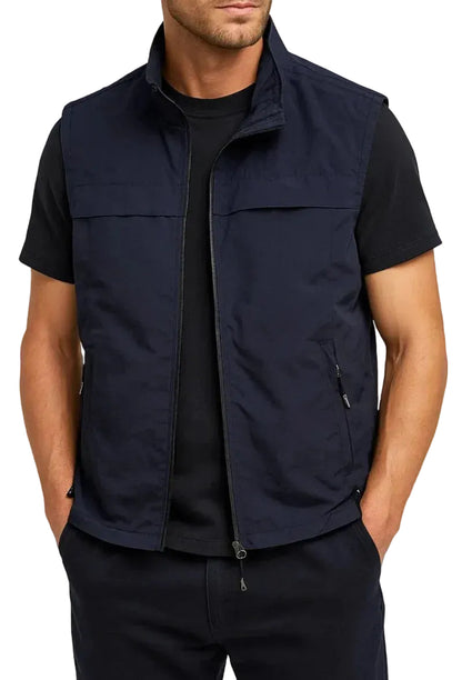 Gilet homme zippé avec col montant-Vest-Gigié