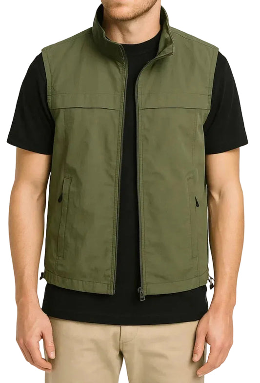 Gilet homme zippé avec col montant