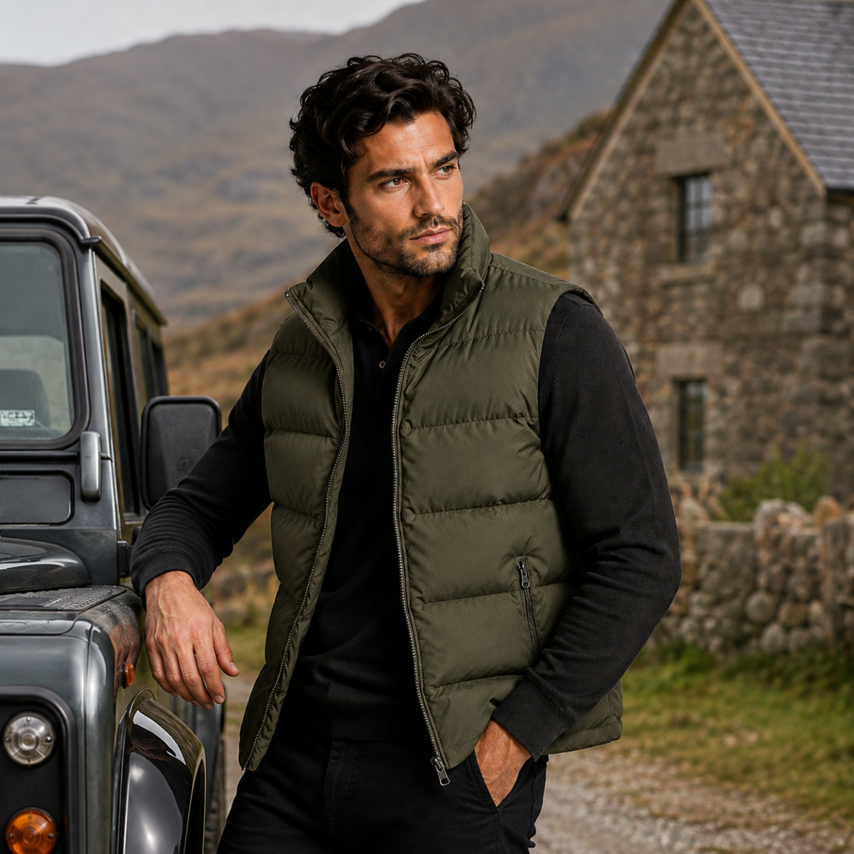 Gilet matelassé pour homme avec col montant 14