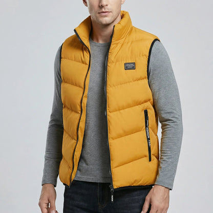 Gilet matelassé pour homme avec col montant et fermeture éclair 11